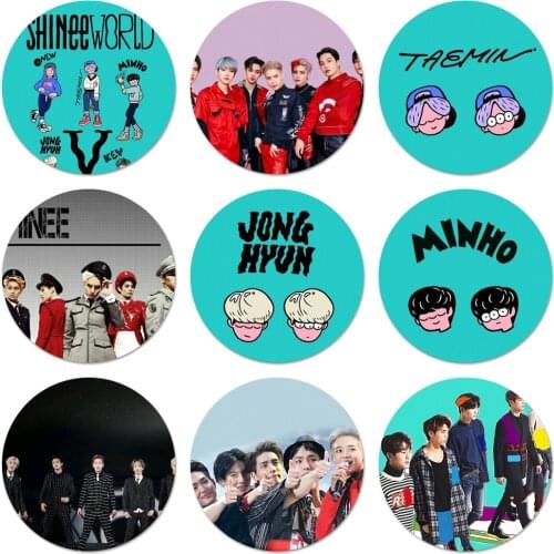 58mm kpop Shinee Badge Brooch Pin Accessories For Clothes Backpack Decoration gift