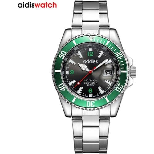 Top Brand ADDIES Luxury Mens Watch 30m Waterproof Date Clock Male Sports Watches Men Quartz Wrist Watch Relogio Masculino