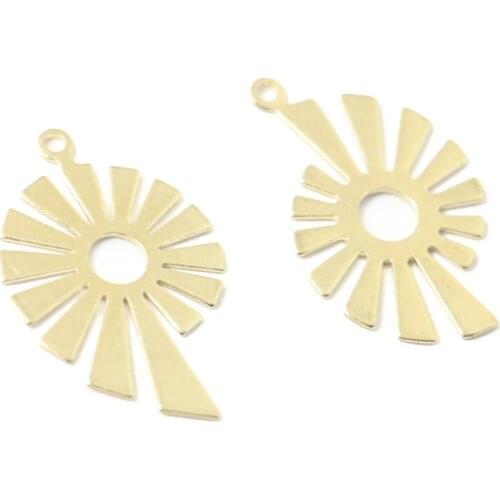DIY jewelry accessories 10 single hanging sunflower small sun pendants suitable for necklace jewelry making accessories