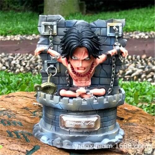 Anime OP Portgas D Ace GK Ace Prisoner Figure PVC Action Figure Collectible Model Toy Figurine Doll Kids Gift 16cm