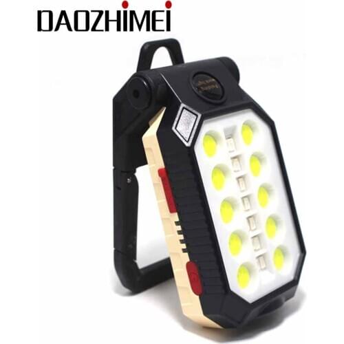 20W Portable COB LED Work Light USB Rechargeable Magnetic Flashlight Outdoor Camping For Car Repair Camp Lamp
