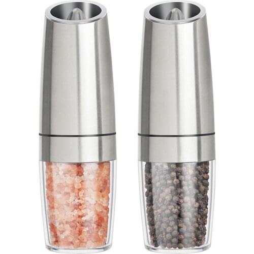 Gravity Electric Pepper Grinder Automatic Salt And Pepper Mill Grinder Battery Powered, Adjustable Roughness