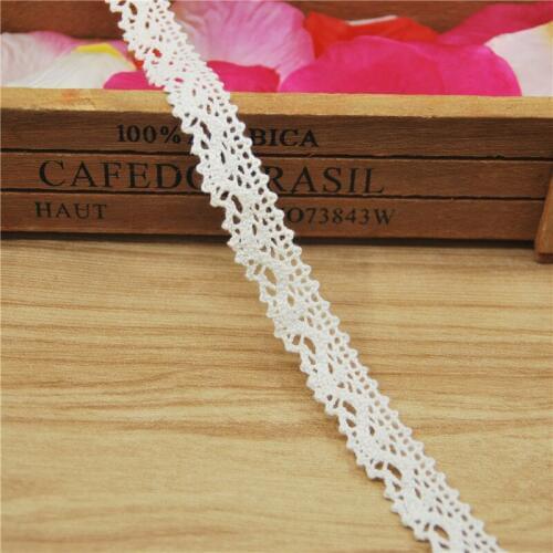 13mm Cotton Lace Trim Ivory Fabric Sewing Accessories Cloth Wedding Dress Decoration Ribbon Craft Supplies 100yards LC120