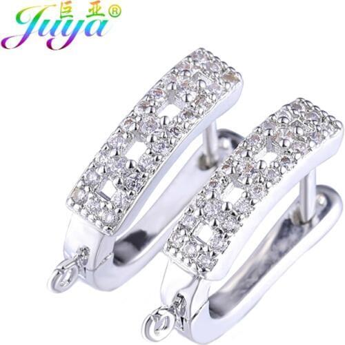 Juya DIY Earrings Jewelry Making Accessories Fastener Earwire Earring Hooks & Clasps For Fashion Pearls Earring Making Material