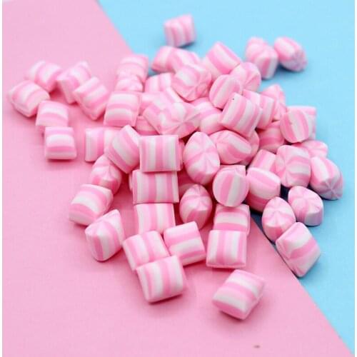 10 Pcs Striped Candy Material 3D Resin Cabochons Embellishment Apple Diy Wedding Hair Pin Accessories Scrapbook Craft