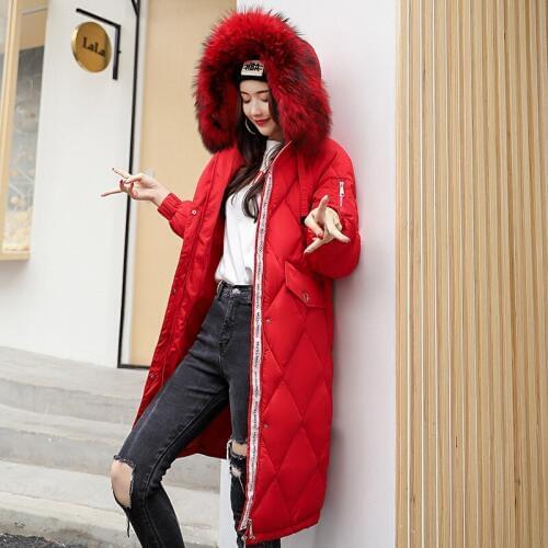 2019 Autumn And Winter New Pattern Korean Cotton-padded Clothes Girls Long Fund Heavy Seta Lead Thickening Will Code Down Cotton