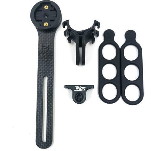Trigo Carbon Computer Mount For Integrated Handlebar Garmin 1000 IGPSPORT Wahoo Bryton Giant Handlebar Out Front GPS Holder