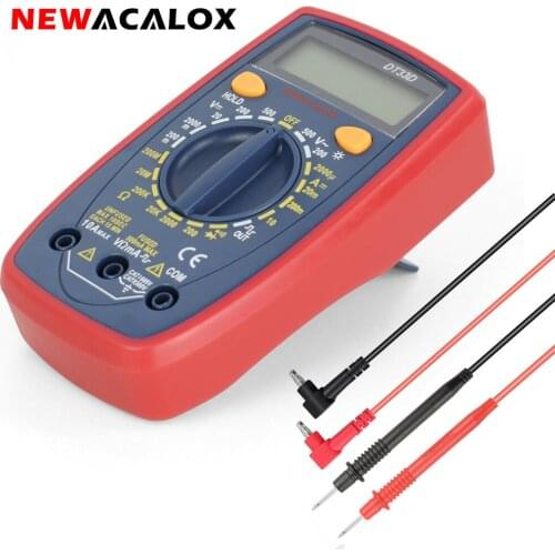 NEWACALOX Digital Multimeter for Measuring Voltage Resistance Current Continuity Diode Multi Tester with Premium Probes