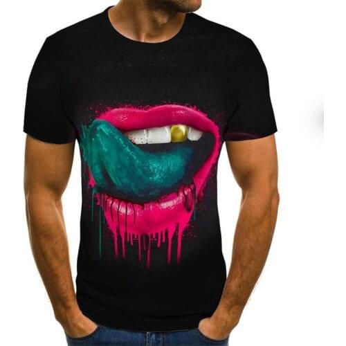 Men Clothes 2020 Plus Size Cool T Shirt Summer Stranger Things Harajuku 3d Print T -Shirt Crew Neck Casual Tee Shirt