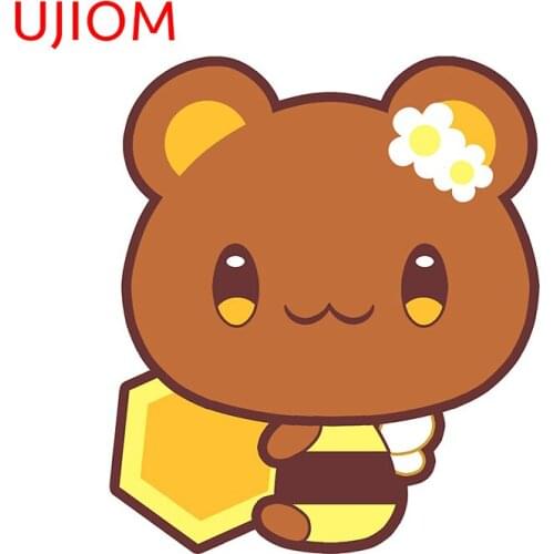 UJIOM Hachi Honeybear Wall Stickers Light Switch Cover Plate Wallpaper Child Bedroom Decorations Home Waterproof Decor Decals
