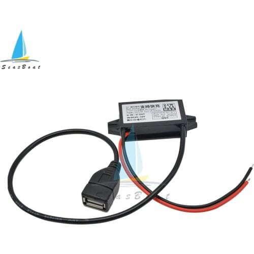 DC-DC 12V-24V to 5V 3.4A 24W Car Power Buck Converter Mini USB Step Down Voltage Power Supply Output Adapter Auto Protection