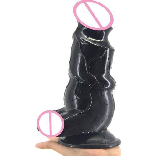 217*70mm black super huge horse dildos for women realistic thick dildo suction cup male genital fake penis for women gay