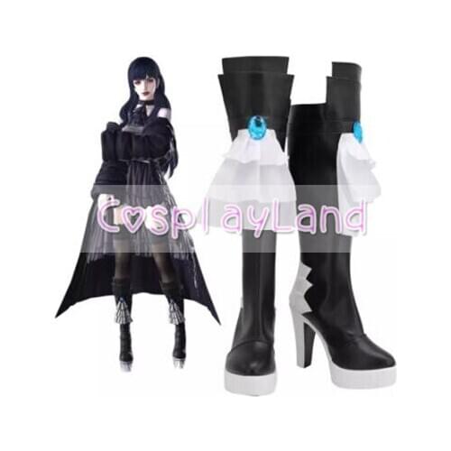 Final Fantasy 14 Gaia Cosplay Boots High Heel Shoes Leather Shoes for Unisex Comic-Con Cosplay Accessories Halloween Party Shoes