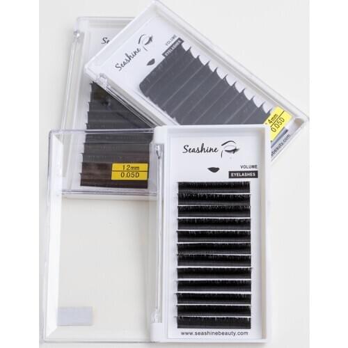 Seashine Easy Fans Individual Eyelash Extension J B C D L Curl Classic Single Lashes Extension Russian Volume Lash Fans Mink