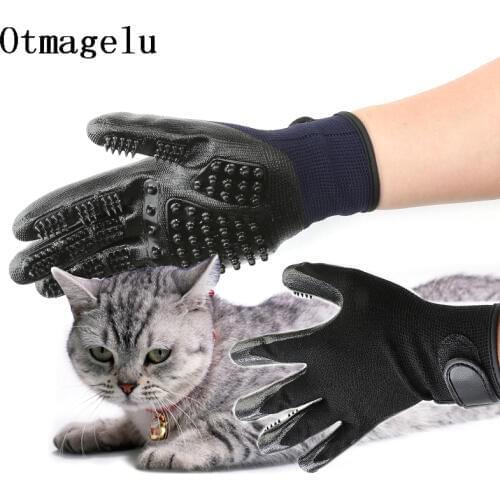 1 Pair Silicone Pet Grooming Gloves Dog Cat Hair Cleaning Brush Shower Comb Dog Bath Pet Massage Gloves Pet Shop Dog Accessories