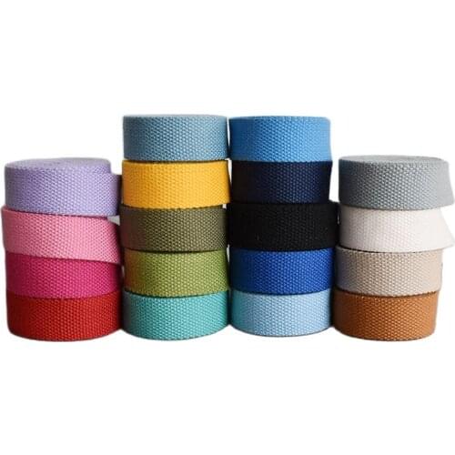 1 Yard Width 20mm/25mm 19 Colors Webbing Ribbon Use For DIY Luggage Belt Strap Rope Dog Pet Collar Leash Harness ChunZhiDai