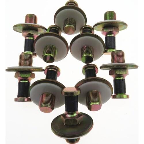 10Pcs 357 837 034 813837035A Door Lock Touch Striker Pins Holder Screws Gaskets Bolts For Passat B3 B4 Golf Scirocco Seat Toledo