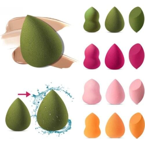 3PCS/SET Makeup Sponge Puff Beauty Egg Face Foundation Powder Cream Sponges Cosmetic Puff Powder Puff Makeup Tool Womens Beauty