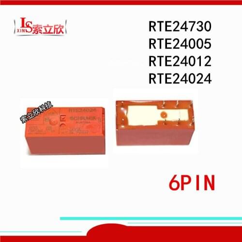 5PCS/LOT 100%Original&New relay RTE24005 RTE24012 RTE24024 RTE24730 5VDC 12VDC 24VDC AC230V 8A 8PIN