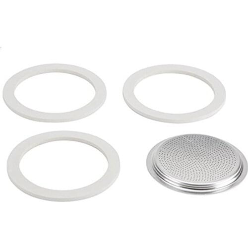 AD-50ML Replacement Gaskets and Filter for 1 Cup Moka / Break / Dama / Mini Express Espresso Makers