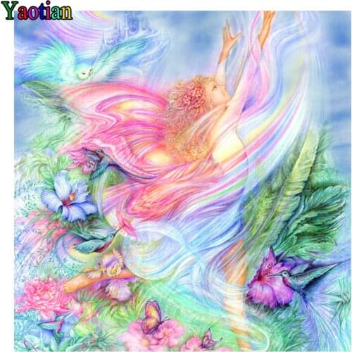 Fantasy Flower Fairy Bird diy Diamond Painting Full Square Round Drill Mosaic Diamond Embroidery home decor wall art,2021 New