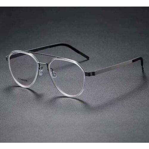 Denmark New Myopia Reading Titanium Oval Glasses Frame Men and Women Retro Eyeglasses Ultra-light 9743 Prescription Eyewear