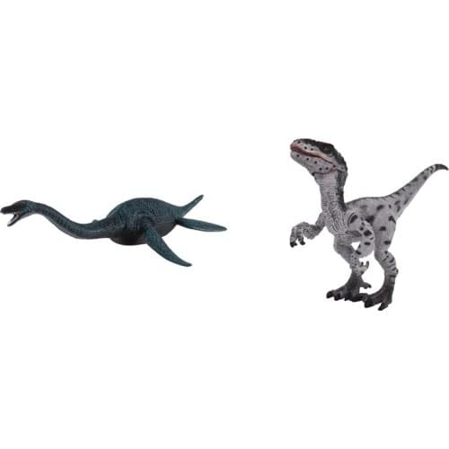 Big Size Jurassic Wildlife Plesiosaur Dinosaur Toy & Jurassic Velociraptor Dinosaur Action & Toy Figures Animal Model