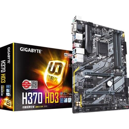 For Gigabyte GA-H370 HD3 Original NEW H370 Motherboard H370 HD3 Socket LGA 1151 DDR4 Support I5 9600 8600 7600