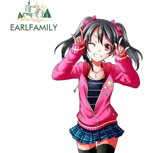 EARLFAMILY 13cm x 8.7cm for Yazawa Nico Decal Snowboard Motorcycle Helmet Waterproof Silhouette Fine Car Stickers Vinyl Car Wrap