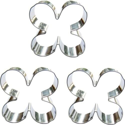 Lucky Flower shape 3 piece biscuit cutting molds, baking tools, cake decorating soft candy tools