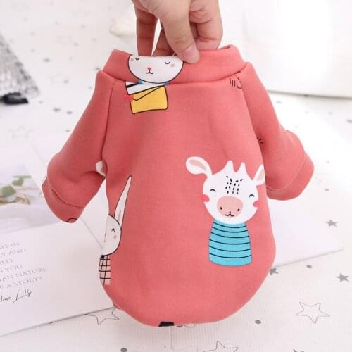 HOKERBAT Dog Clothes Cat Clothes Teddy Bear Pet Puppy Small Dog Autumn And Winter Warm Plush Two Legged Sweater