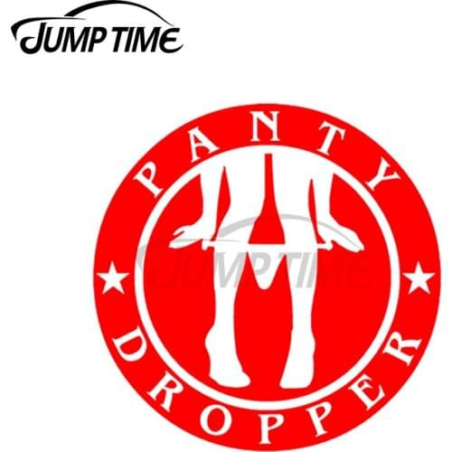 JumpTime 13 x 13cm For Panty Dropper Car Stickers Vinyl Window Trunk Decal Motorcycle Occlusion Scratch Windshield Decoration