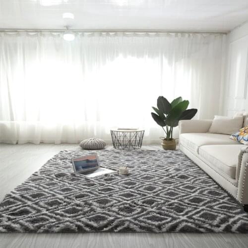 Bedroom Carpet Living Room Tea Table Bedside Mat Tie Dye Silk Wool Pattern Ong Hair Washable All Over The Bedroom