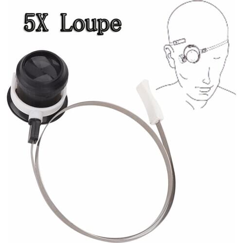 5X Loupe for Watchmaker jewelry Watch Repair Accessories with Headband Magnifying Glasses Lens Watch Repairing Magnifier Tools