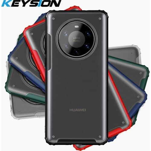 KEYSION Matte Case for Huawei Mate 40 Pro + 5G 30 Pro Transparent Shockproof Phone Back Cover for Huawei P40 Pro Plus P30 Lite