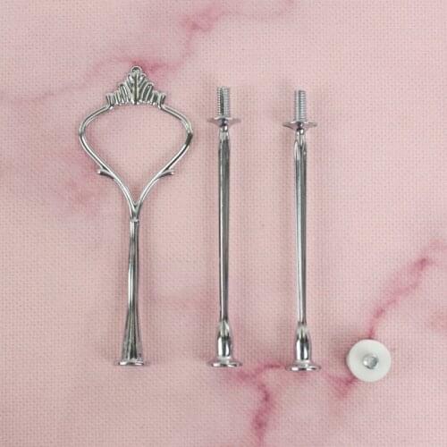 10pcs Cupcake Wedding Metal Fruit Small 3 Tier Tiered Hardware Cake Stand Handle And Fittings