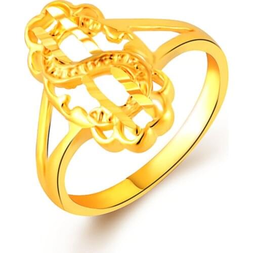 Fancy Design Letter S Shaped Yellow Gold Color Rings Jewelry Custom Accessories 100% Brand New And High Quality Hot Sale Charms