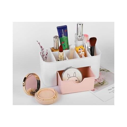 Desktop Makeup Organizer Drawers Cosmetics Storage Box Division Office Desk Organiser Desktop Stationery Storage Box Case