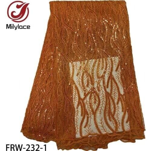 Latest Nigerian Lace Fabric 2020 High Quality Lace African Lace Fabric French Tulle Lace for Wedding Dress FRW-232