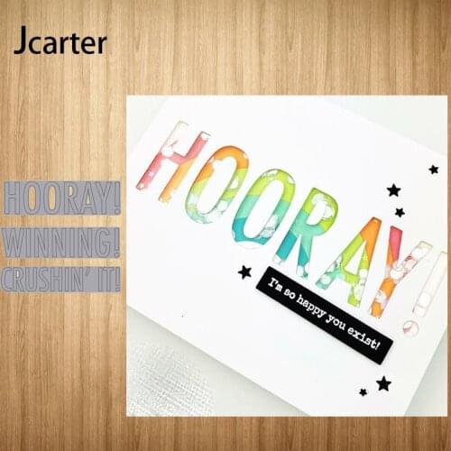 2021 New Design Metal Cutting Dies Winning Letters Craft Scrapbooking Handmade Knife Mould Blade Punch Stencils Dies Cut Model