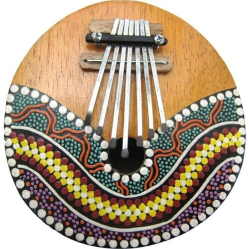 Painted Coconut Shell Kalimba Thumb Piano 7-key Kalimba Color Painted Coconut Shell Thumb Piano Musical Instrument