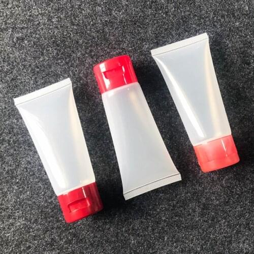 300pcs empty 50ml lotion transparent plastic soft tube for cosmetic skin care cream packaging,50g squeeze container bottles