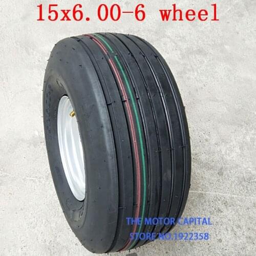 Size 15X6.00-6 for 168CC Karting Go Kart Motorcycle Wheel Rim With Tubeless Tire Tyre