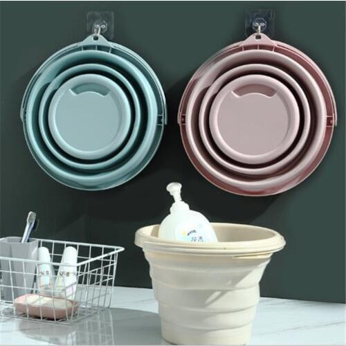 Folding Water Bucket Upgrade with Reinforce Ring Camping Kitchen Fishing Barrels Collapsible Colapible Foldable Bath Car Wash