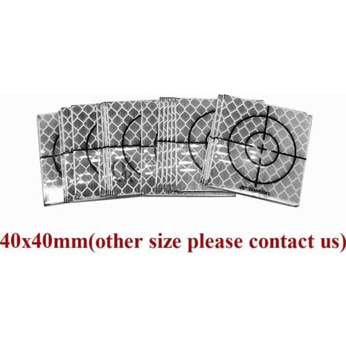 100pcs Surveying Topcon Reflective Sheet 40x40mm Reflective Sticker For Total Station Surveying