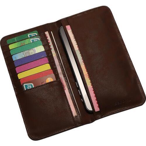 Ultra-thin Luxury Brand Men Wallets Leather Long Man Bag Purse Slim Wallet Male Clutch Business Card Holder High Capacity Pocket