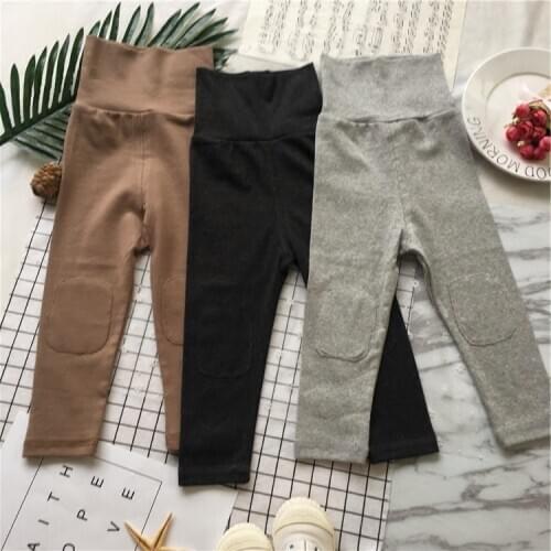 Tonytaobaby Spring and Autumn New Style Boys and Girls Baby High Waist Knee Protection Cotton Autumn PANTS LEGGINGS