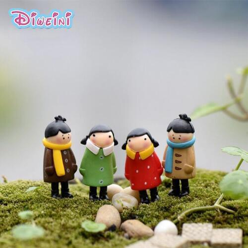 Winter Lovers Cute Boy Girl Kawaii Figurines Wedding Doll Miniatures Couple home Garden Decoration Girl toy DIY accessories gift