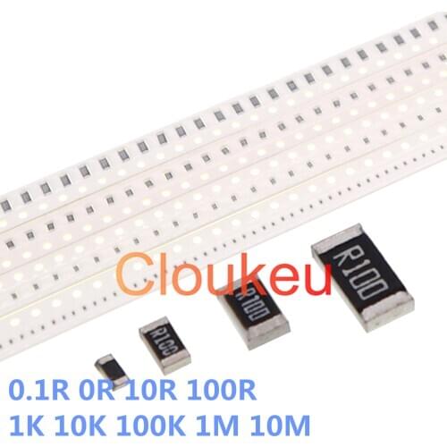0201 0402 0603 0805 1206 1210 1812 2010 2512 1% 5% Chip Resistance 0.1R 0R 10R 100R 1K 10K 100K 1M 10M Ohm