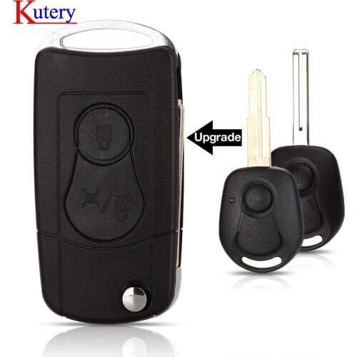 Kutery 10pcs upgrade modified 2 Button Car Key Replacement Fob Cover Case Remote Cover For Ssangyong Actyon Kyron Rexton korando